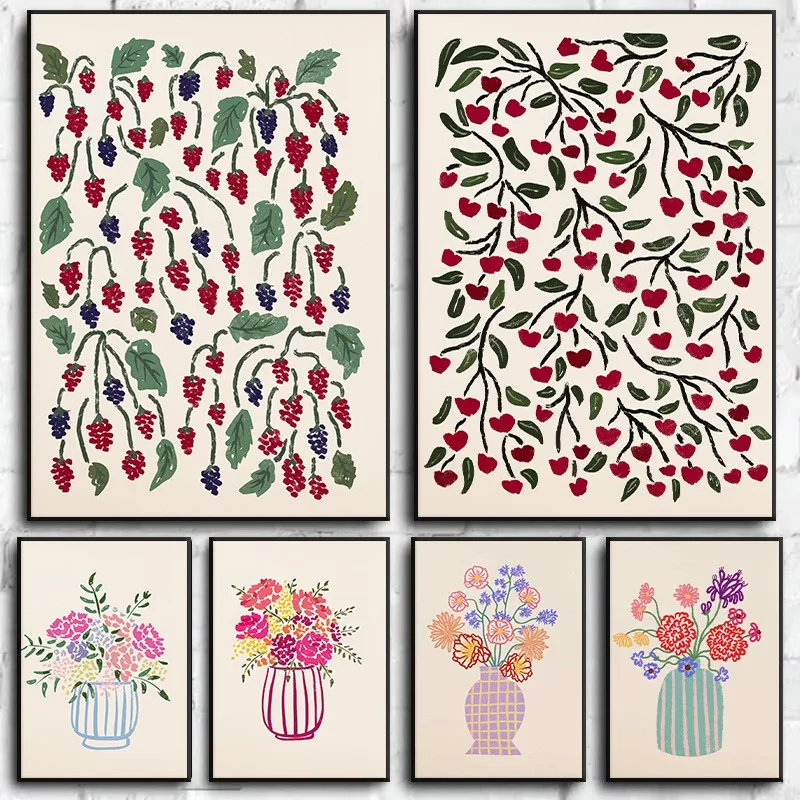 Florist Supply Vases - 1pc frameless Canvas Painting Minimalist Still