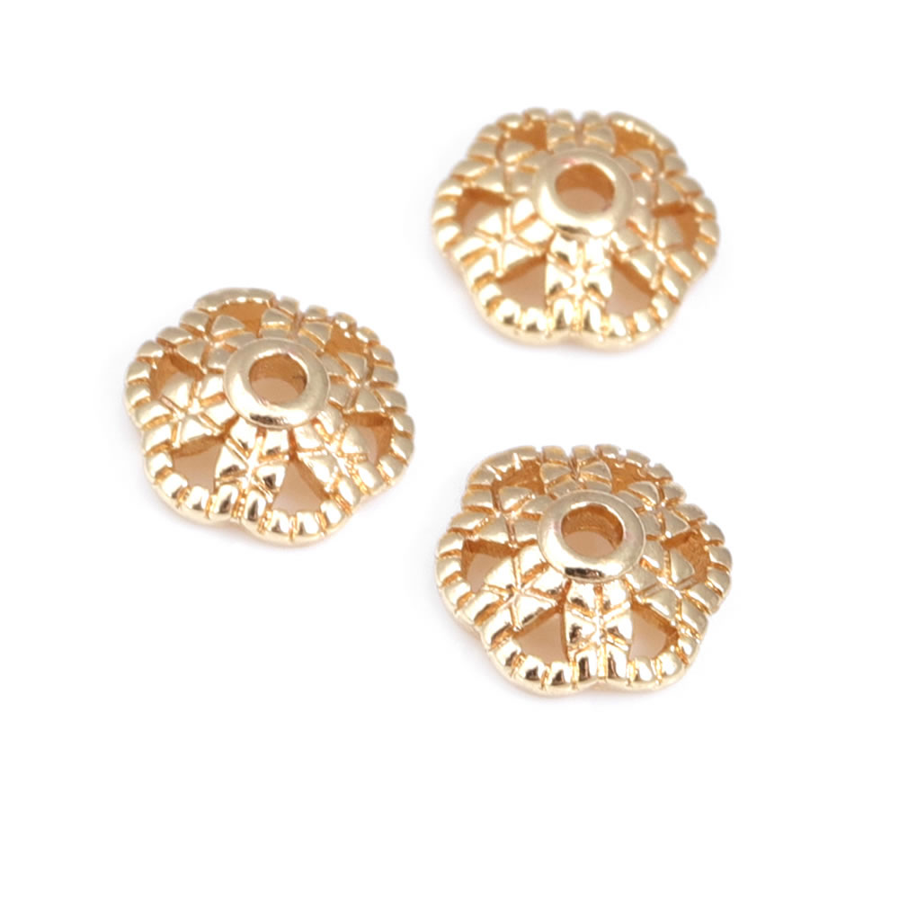 18K Gold Color Brass Flower Be - Flower Supplies 评论和价格