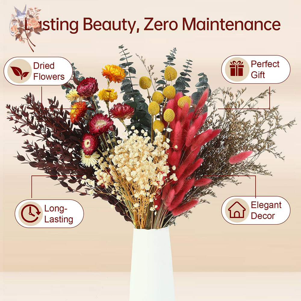 Dried Flowers Bulk Set 7 Kinds - Anda Florist Supply 评论和价格