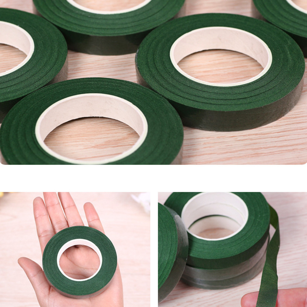 5 Rolls Green Craft Tape Self  - Floral Tape Green 评论和价格