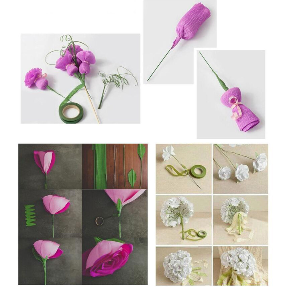 5 Rolls Green Craft Tape Self  - Floral Tape Green 评论和价格