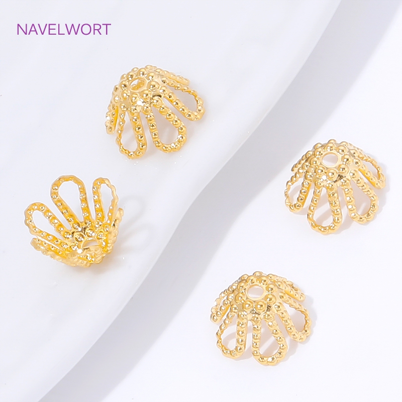 18K Gold Plated Spacer Beads C - Flower Supplies 评论和价格