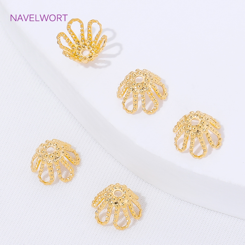 18K Gold Plated Spacer Beads C - Flower Supplies 评论和价格