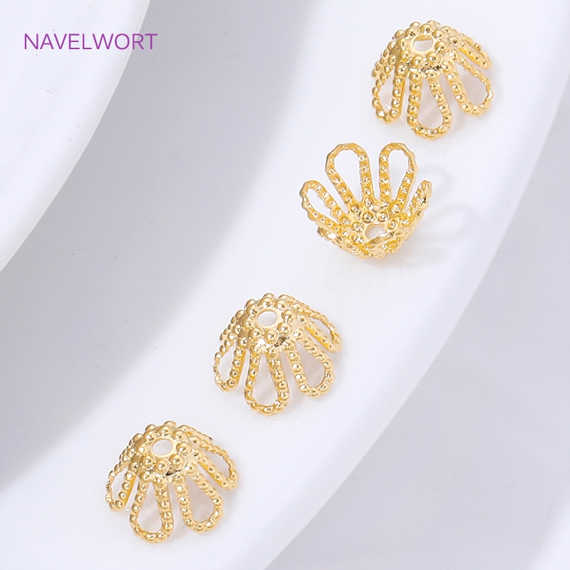 18K Gold Plated Spacer Beads C - Flower Supplies 评论和价格