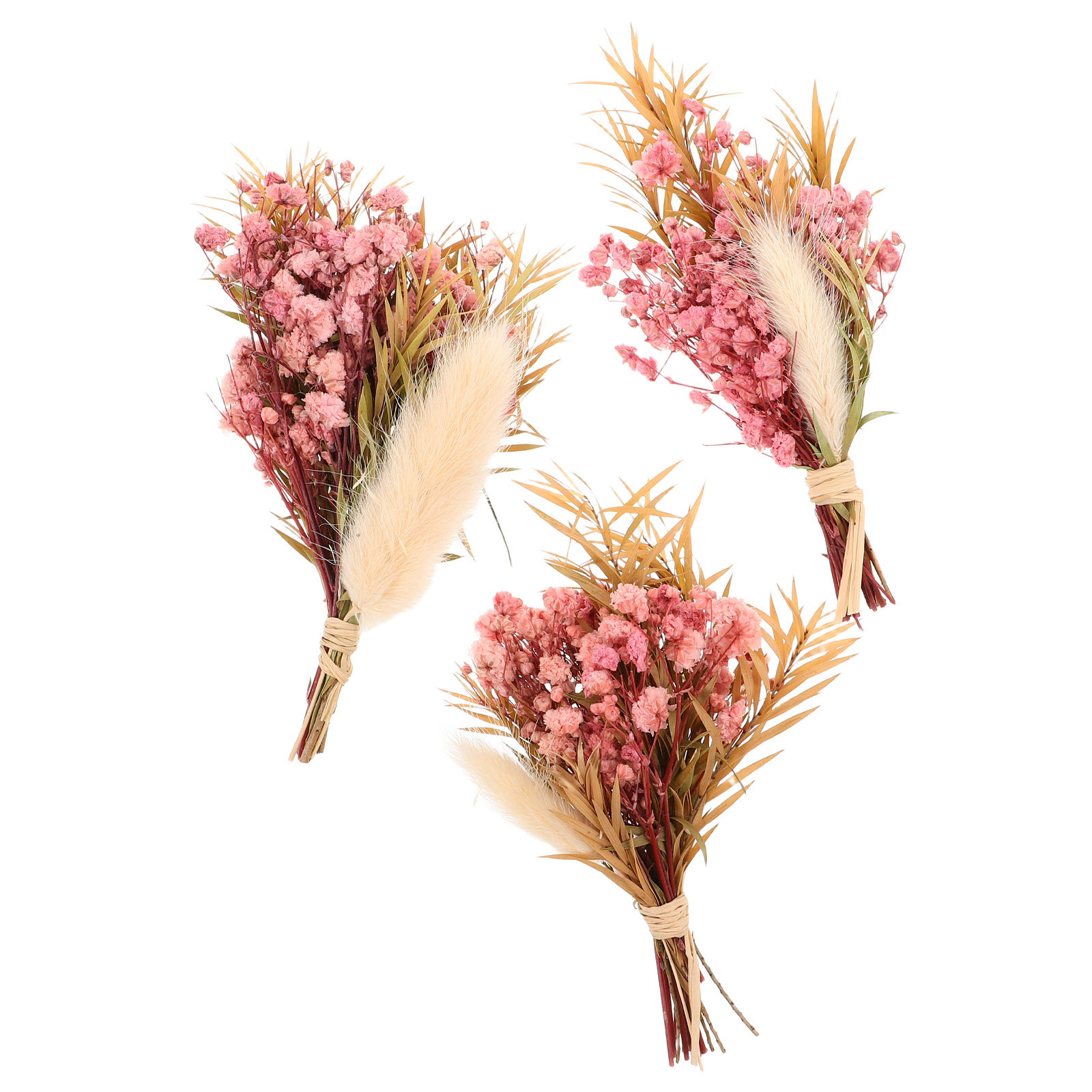 3Pcs Mini Dried Floral Bouquet - Dried Flower Bunch 评论和价格