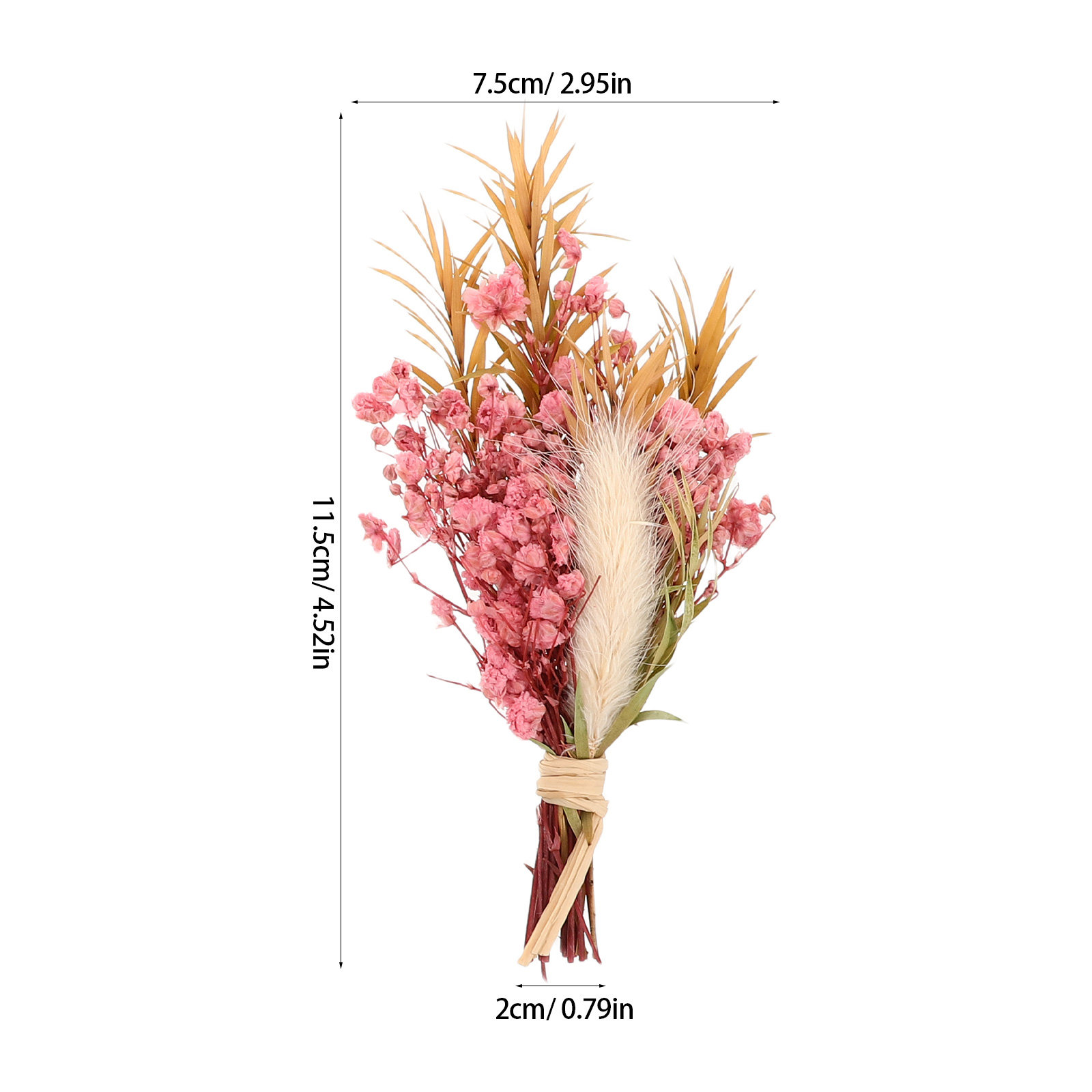 3Pcs Mini Dried Floral Bouquet - Dried Flower Bunch 评论和价格