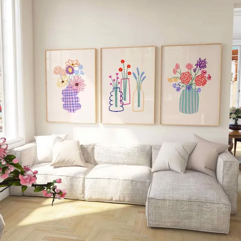 1pc frameless Canvas Painting  - Florist Supply Vases 评论和价格