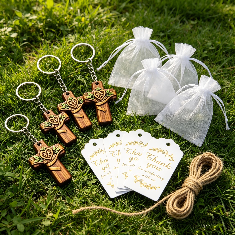 5-20Sets Wooden Cross Love Flo - Floral Tape Green 评论和价格