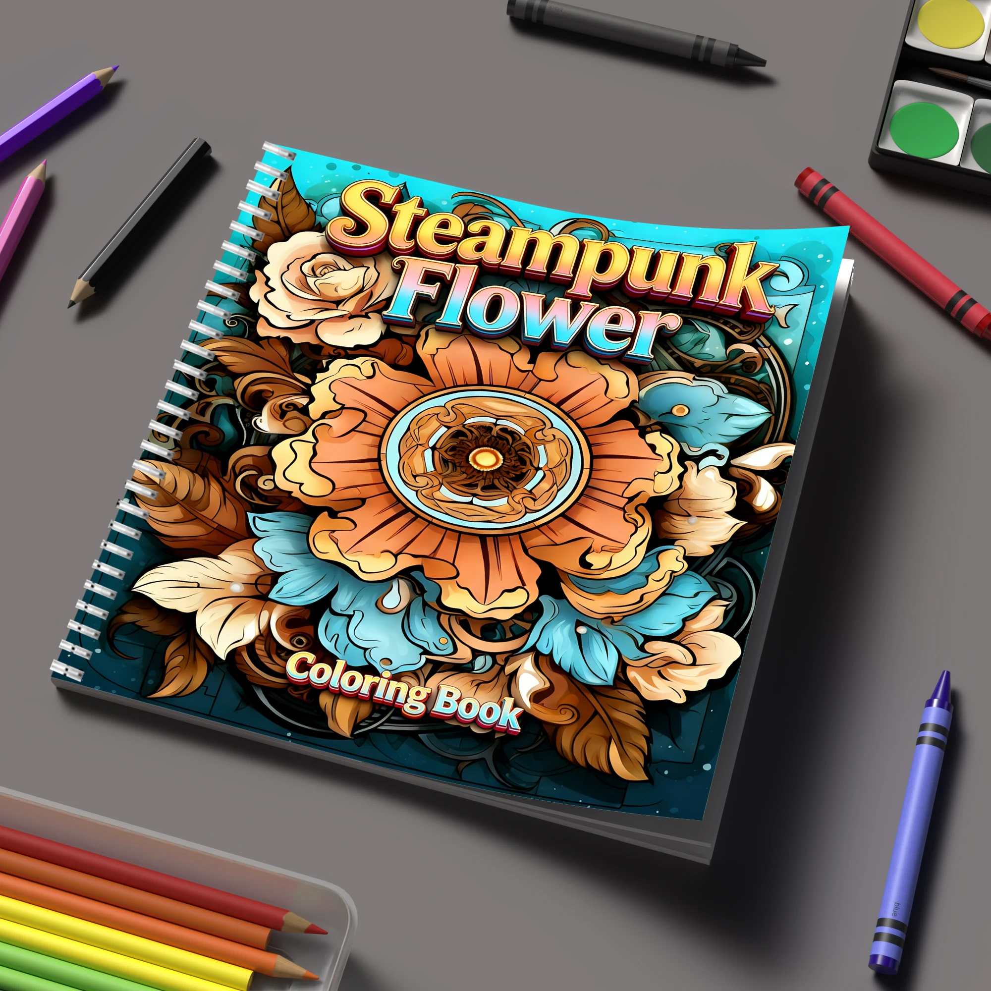 Coloring Book Steampunk Flower - Flower Supplies 评论和价格