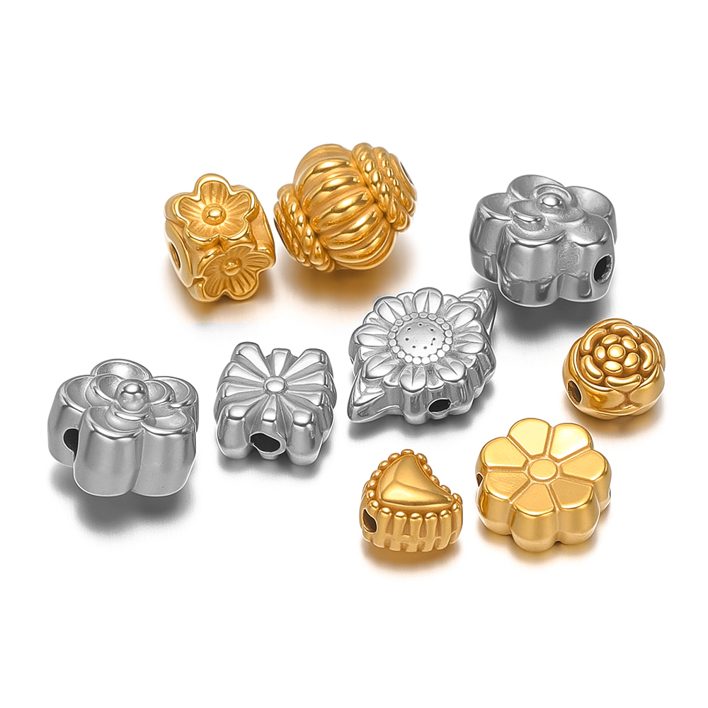 10Pcs Gold Stainless Steel Hea - Flower Supplies 评论和价格
