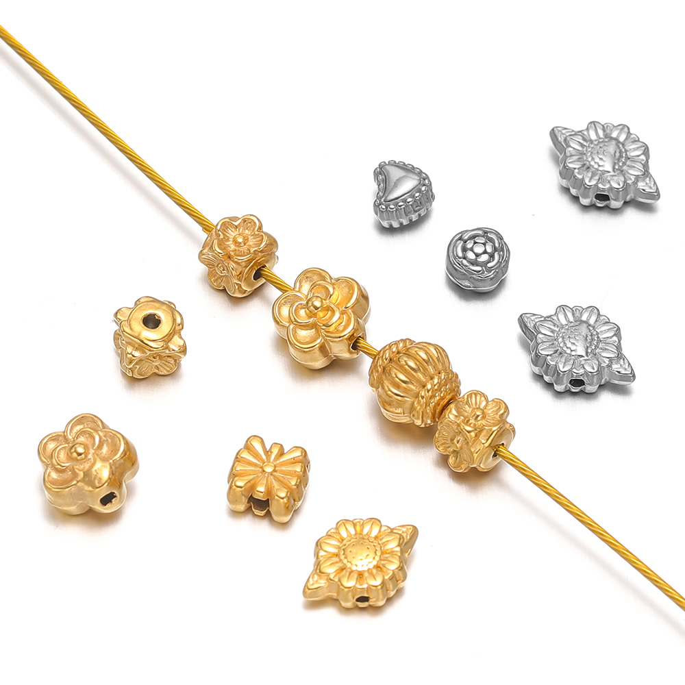 10Pcs Gold Stainless Steel Hea - Flower Supplies 评论和价格
