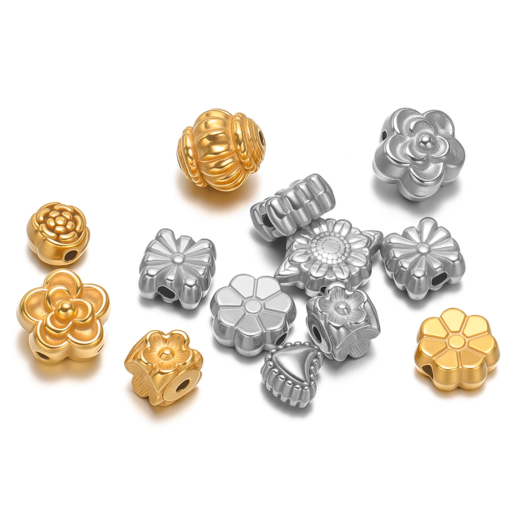 10Pcs Gold Stainless Steel Hea - Flower Supplies 评论和价格
