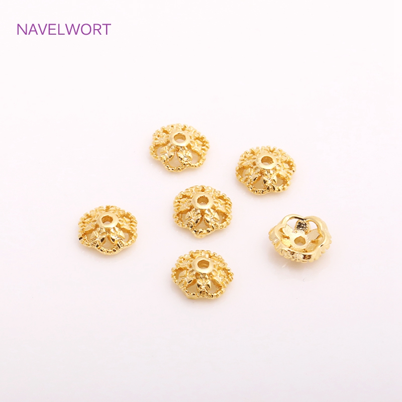 7mm 14K Gold Plated Brass Bead - Flower Supplies 评论和价格