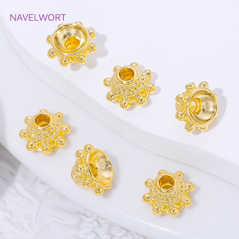 2/4/8pcs 18K Gold Plated Space - Flower Supplies 评论和价格