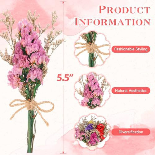 Mini Dried Flower Bouquet Natu - Dried Flower Bunch 评论和价格