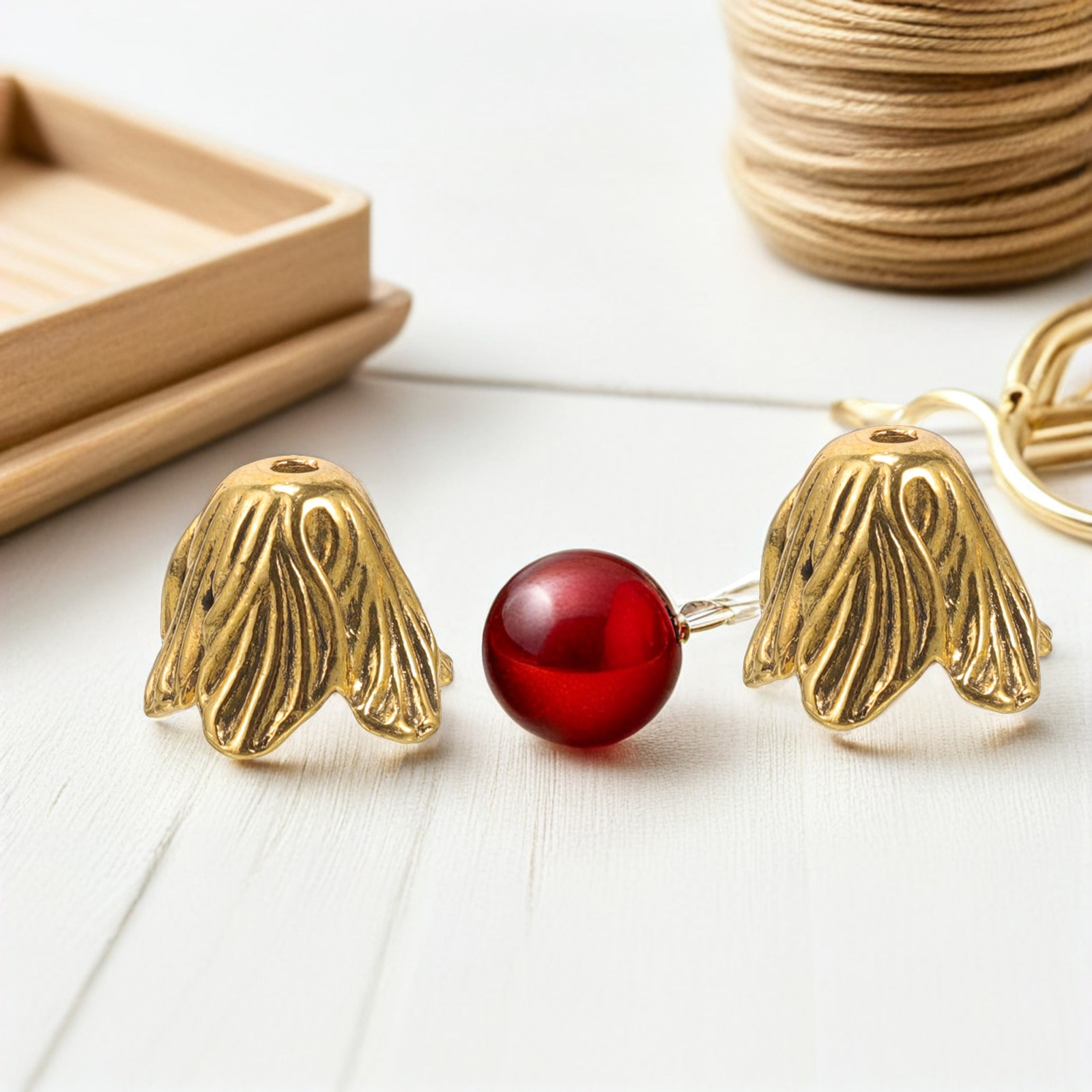 10 Pcs Jewelry Bead Caps for D - Flower Supplies 评论和价格