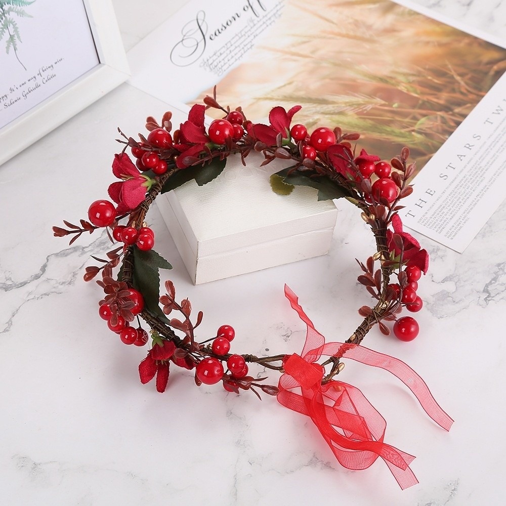 Large Red Berry Garland Red Fl - Floral Tape Green 评论和价格