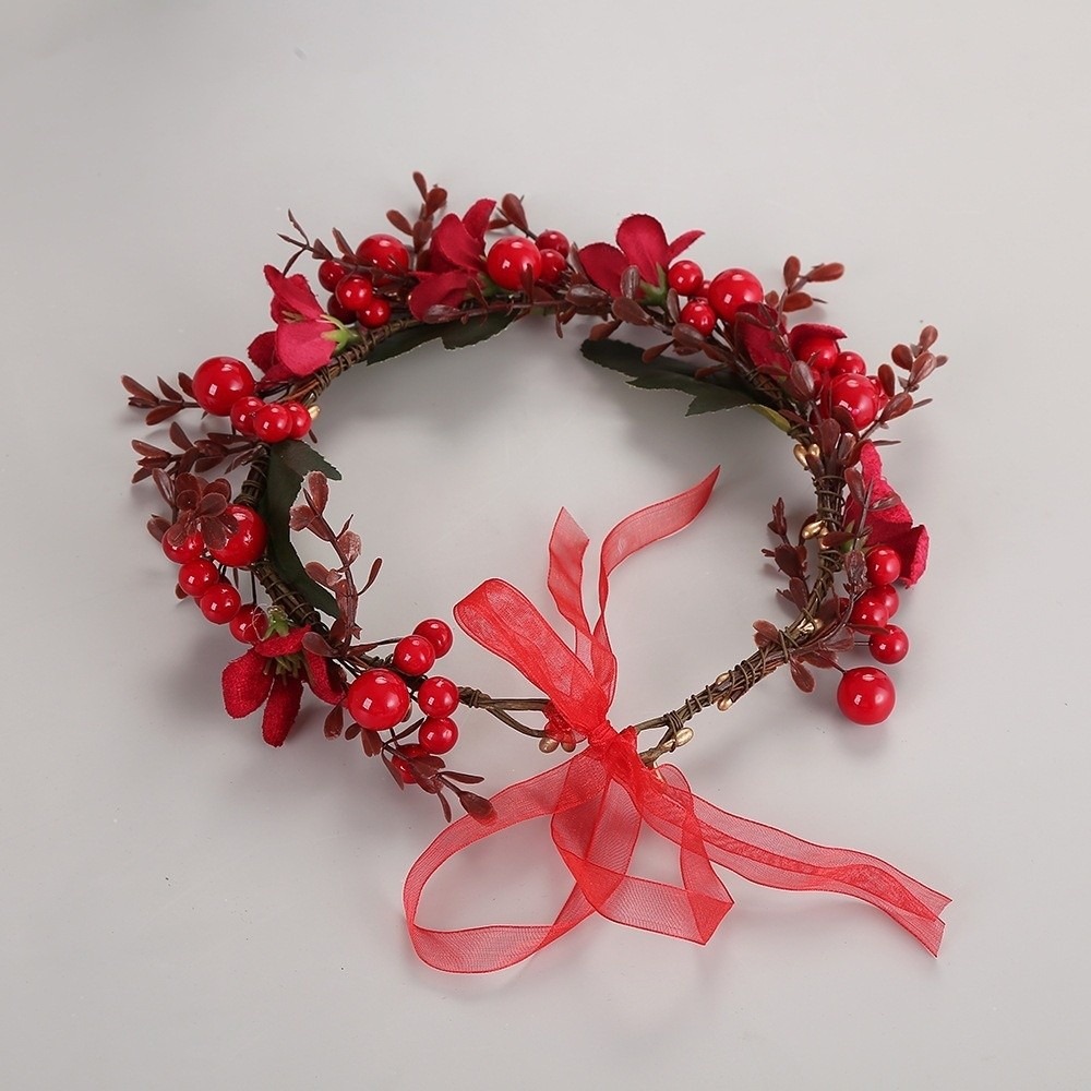 Large Red Berry Garland Red Fl - Floral Tape Green 评论和价格